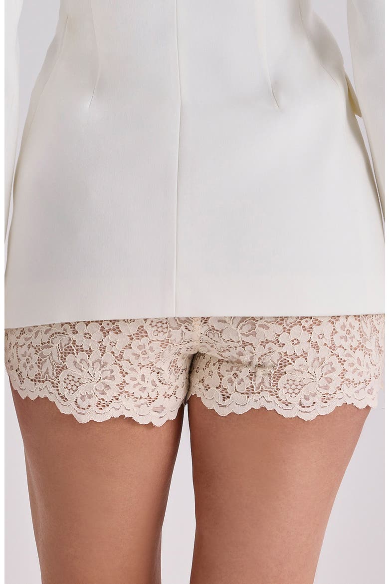 Margot Vintage Corded Lace Micro Shorts, Alternate, color, VINTAGE CREAM
