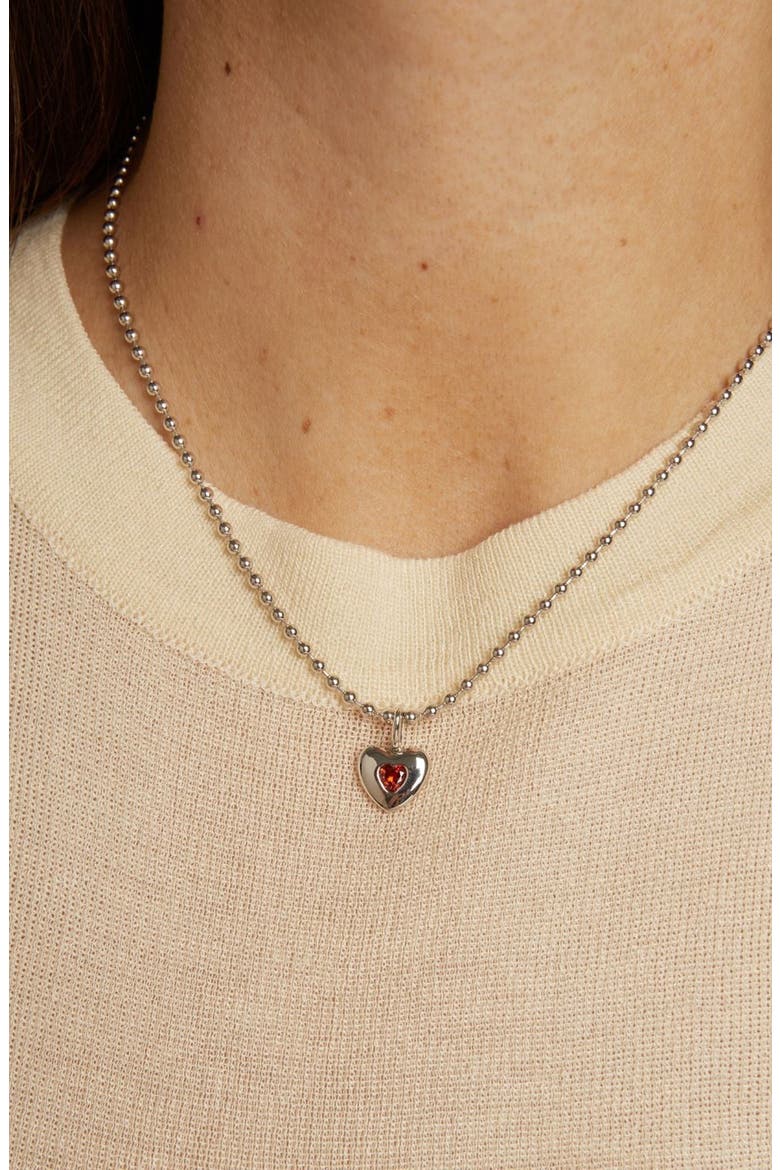 Ball Chain Necklace, Alternate, color, White Gold Vermeil