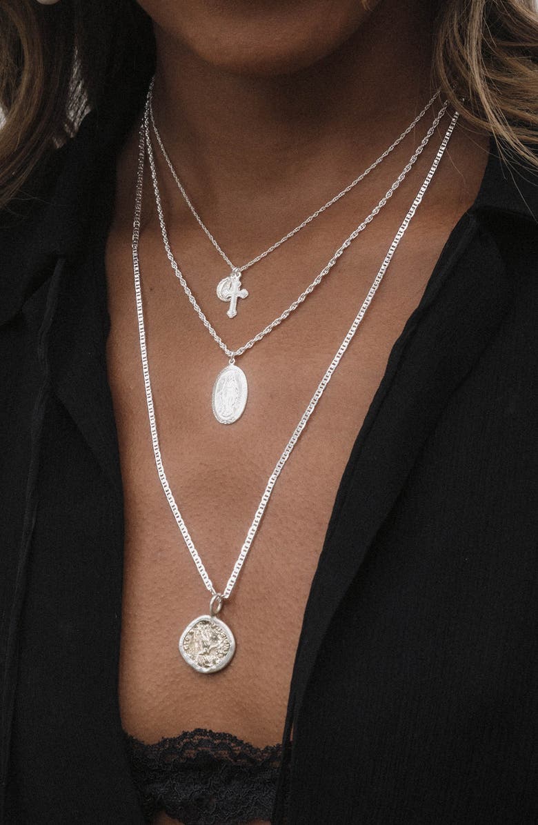 Child of Wild The Mary Pendant Necklace, Alternate, color, Silver