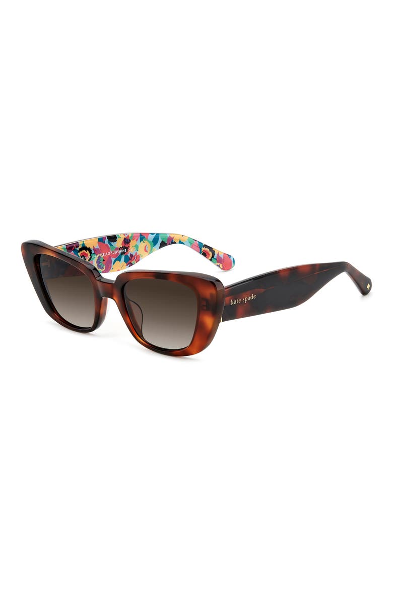 Fabia 51mm Gradient Cat Eye Sunglasses, Alternate, color, HAVANA TORTOISESHELL/ BROWN