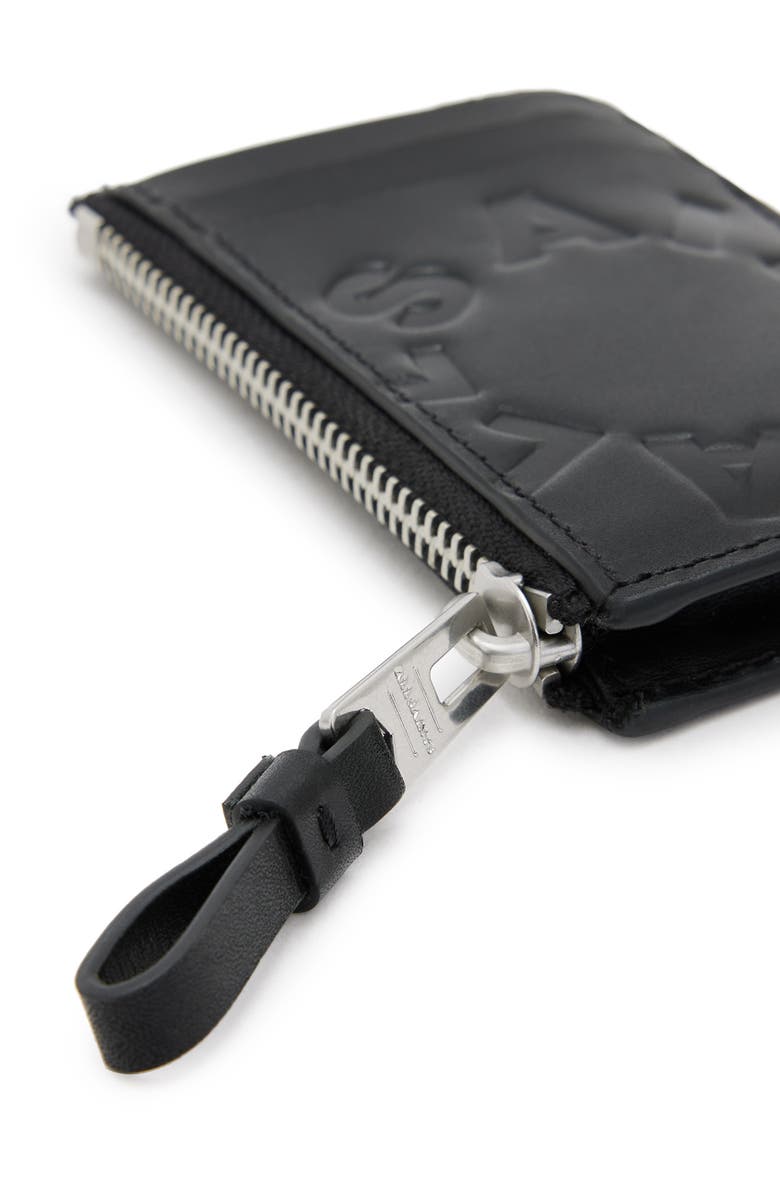 AllSaints Tierra Isamu Leather Wallet, Alternate, color, Black