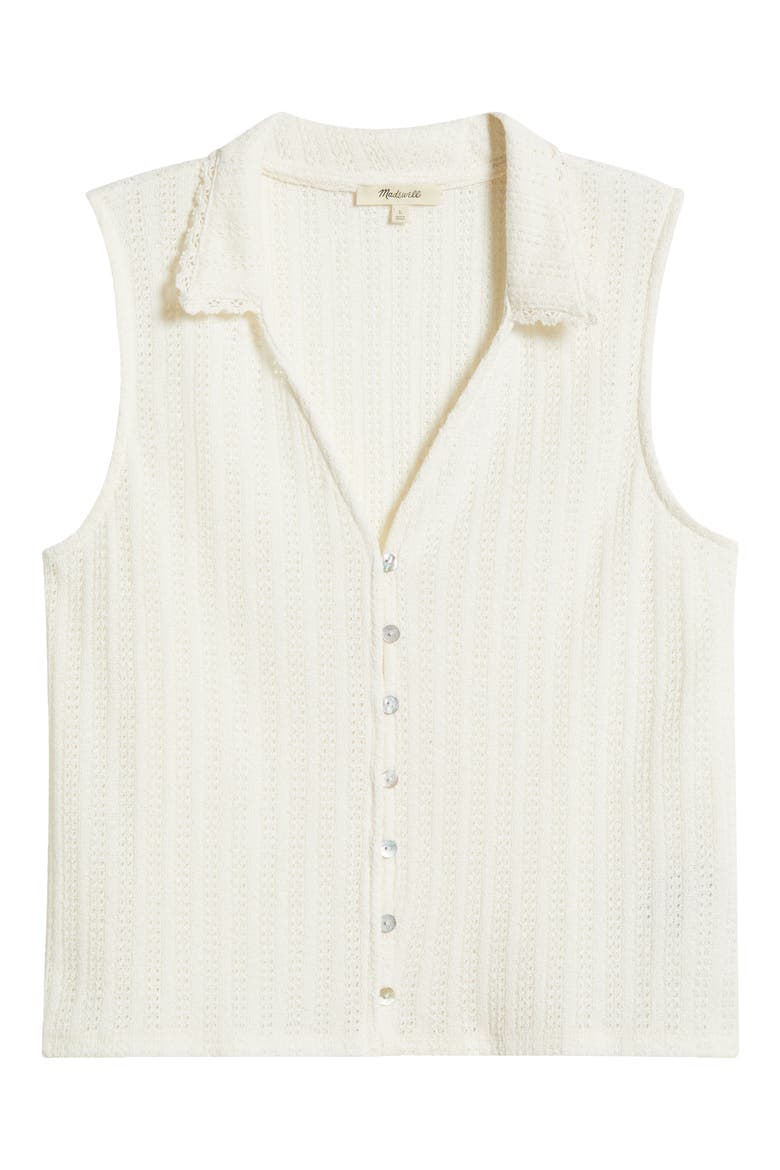 Knit V-Neck Sweater Vest, Alternate, color, VINTAGE IVORY