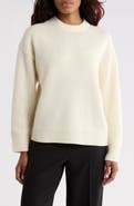 Theory Oversized Crewneck Felted Wool & Cashmere Sweater