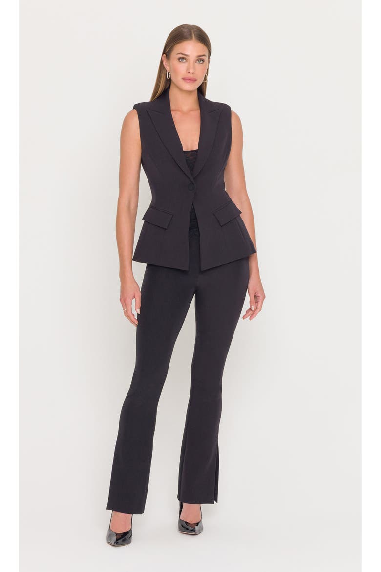 Rialto Crepe Sleeveless Blazer, Alternate, color, Black