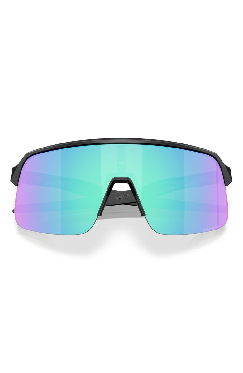 Oakley Prizm<sup>™</sup> Everyday 34mm Rectangular Sunglasses, Alternate, color, Matte Black Prizm Sapphire