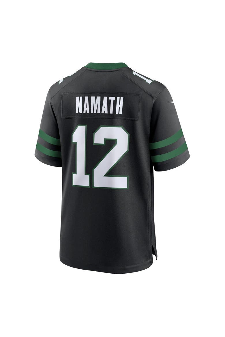 Men's Nike Joe Namath Legacy Black New York Jets Alternate Retired Player Game Jersey, Alternate, color, Black