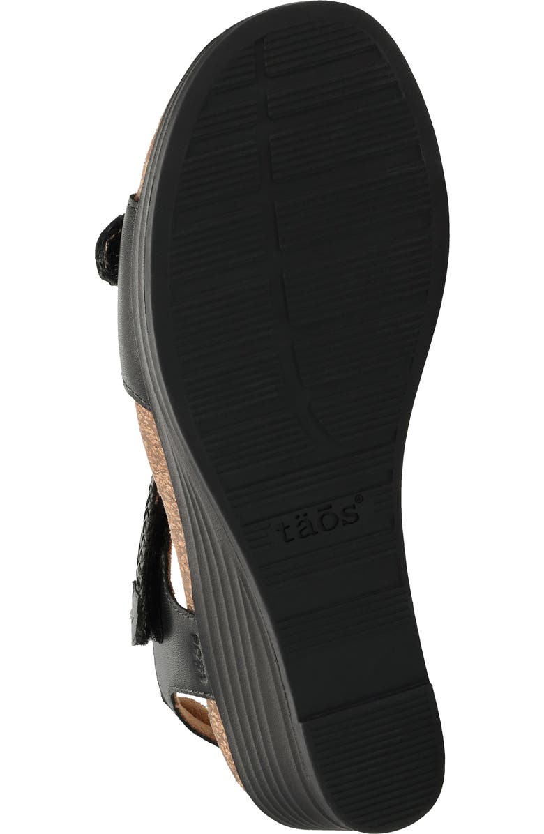 Taos Zecret Ankle Strap Platform Wedge Sandal, Alternate, color, Black