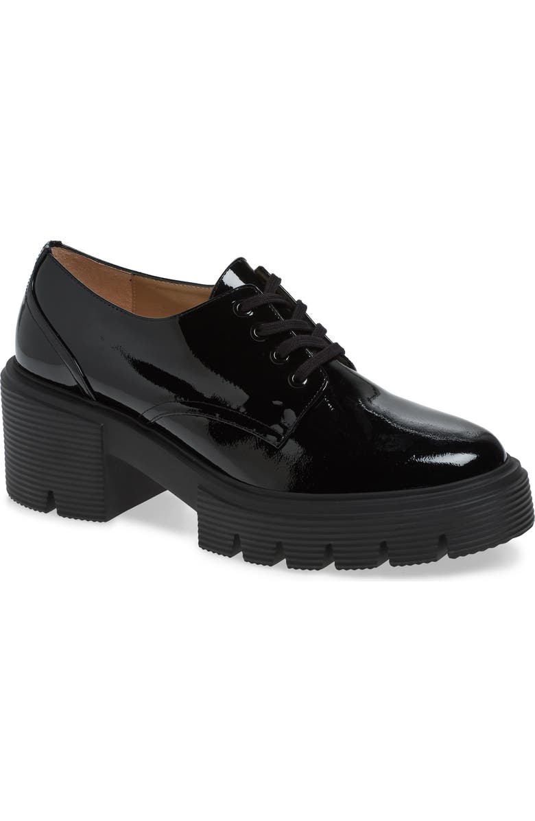 Stuart Weitzman Soho Platform Derby, Main, color, Black Patent