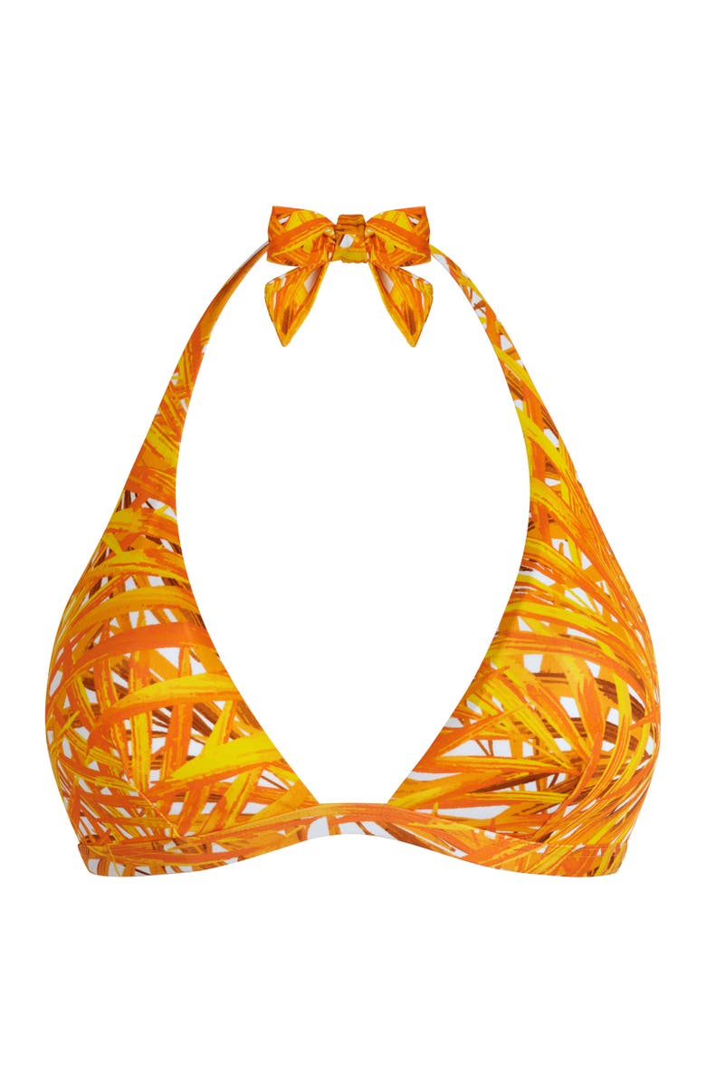 Vilebrequin Women's Palm Leaves Side Tie Jersey Bikini Top, Alternate, color, Mangue