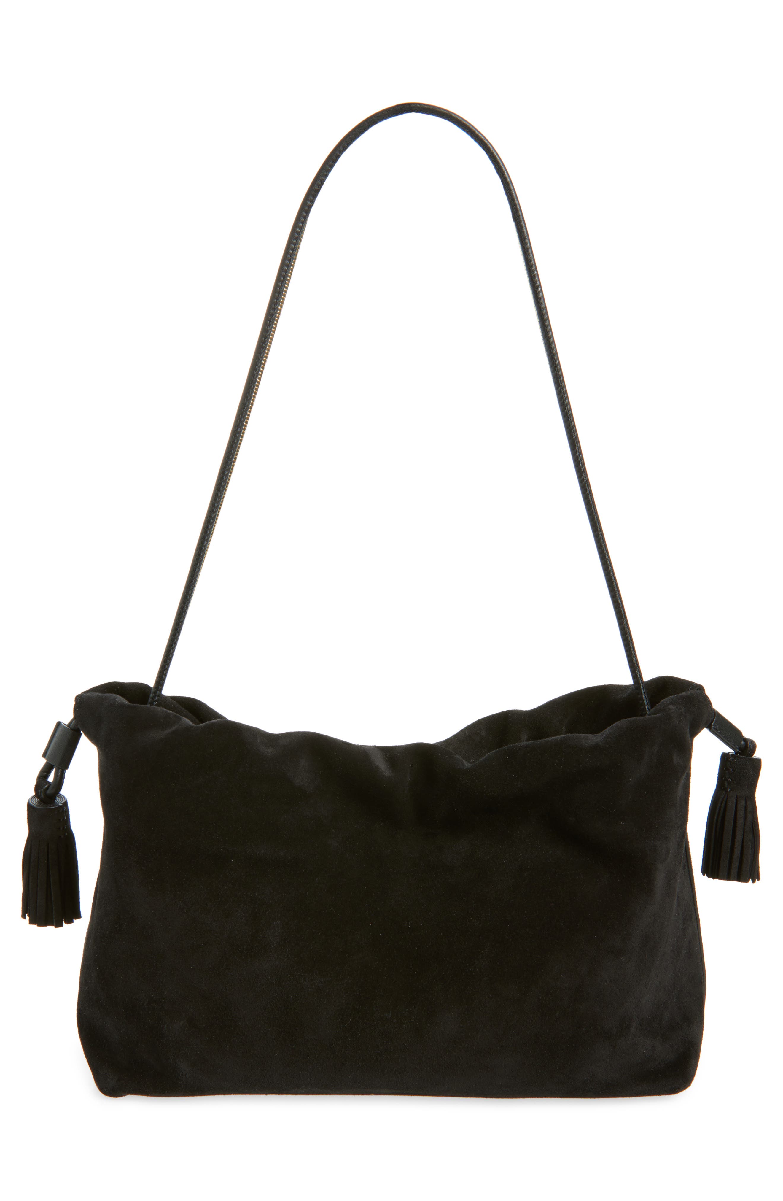 Veronica Beard Stash Suede Shoulder Bag, Alternate, color, 
