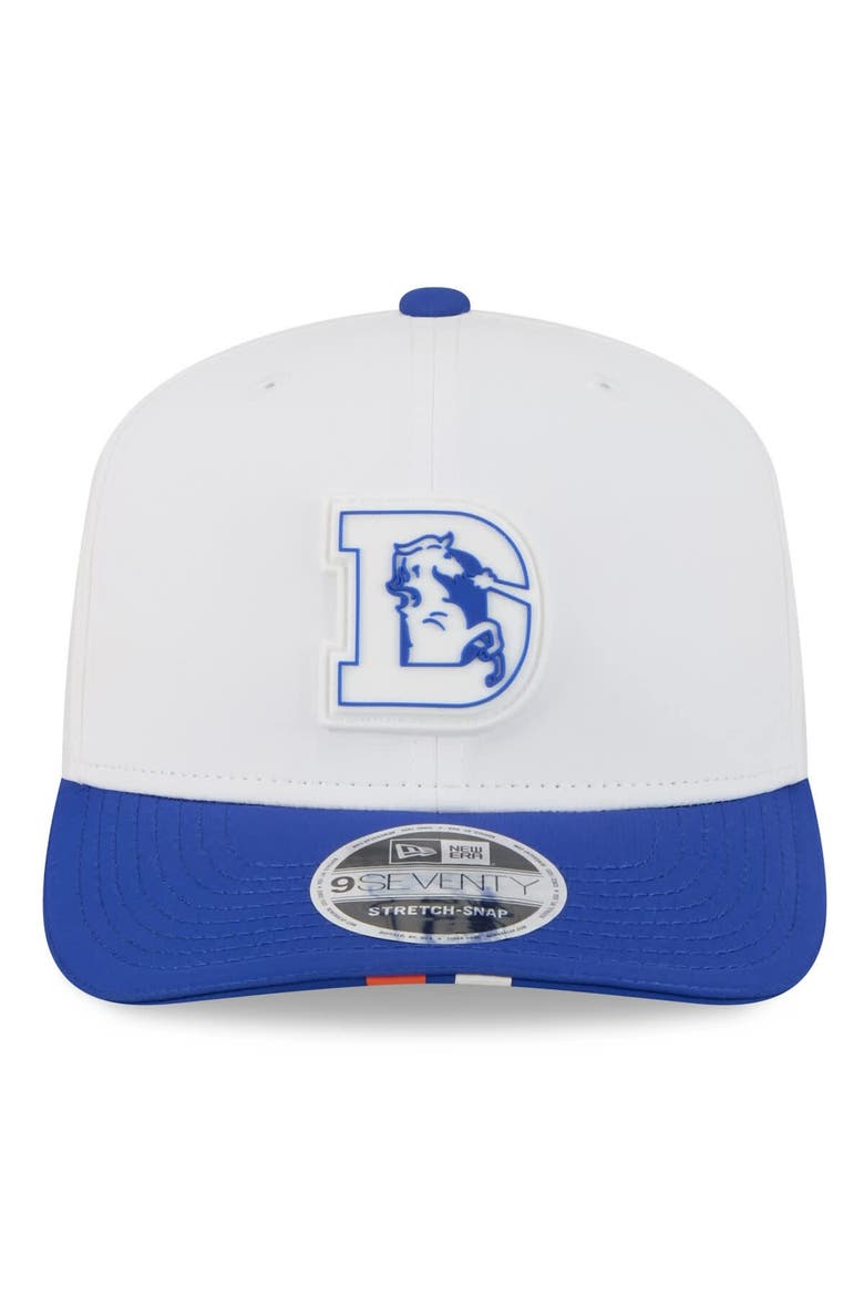 Men's New Era  White/Royal Denver Broncos 2025 NFL Training Camp Throwback Logo 9SEVENTY Adjustable Hat, Alternate, color, White