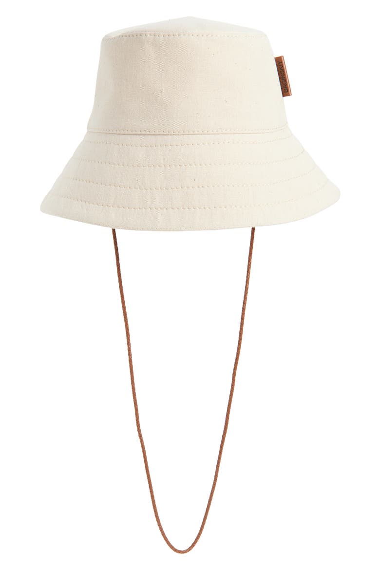 Canvas Bucket Hat, Main, color, BEIGE