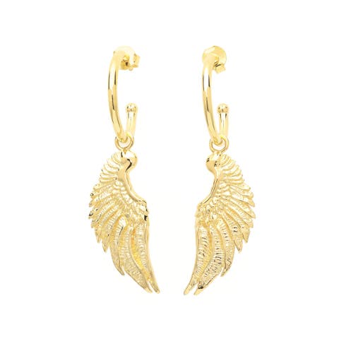Angel Wing Small Hoop Earrings