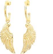 Seven Saints Angel Wing Small Hoop Earrings
