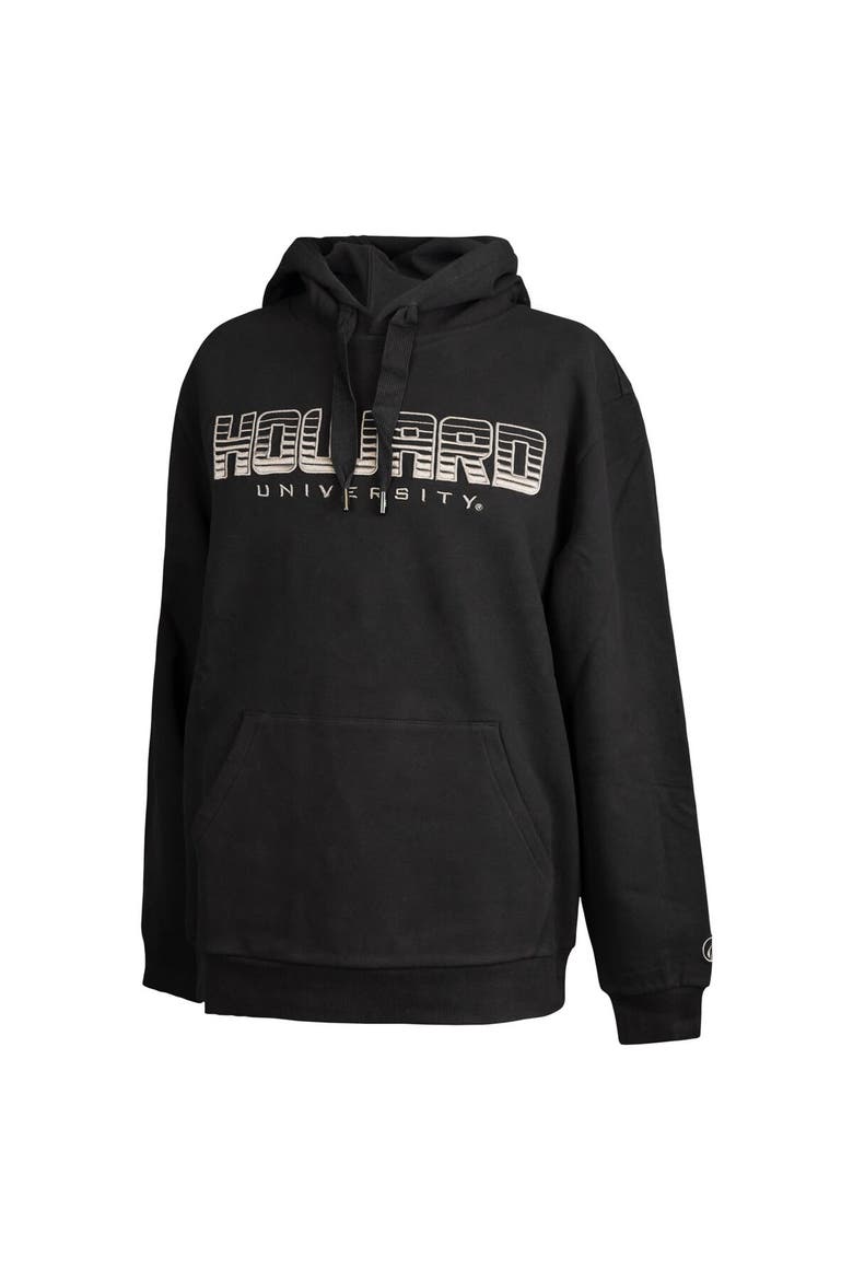 Men's FISLL  Black Howard Bison Puff Print Sliced Pullover Hoodie, Alternate, color, Black