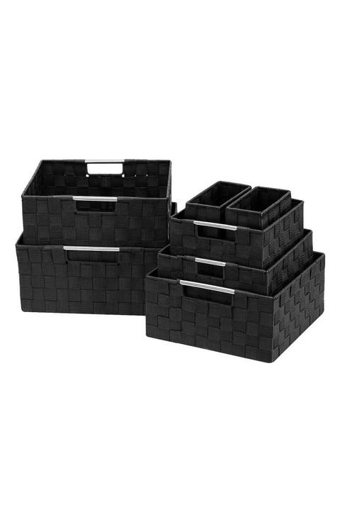 7-Piece Basket Woven Storage Box Set