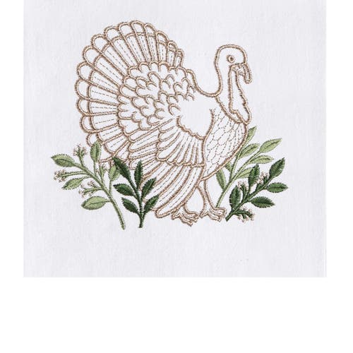 C & F Home C&f Home Botanical Turkey Towel In White