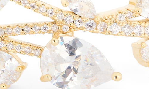 Eye Candy Los Angeles Gwen Cz Statement Bangle Bracelet In Gold