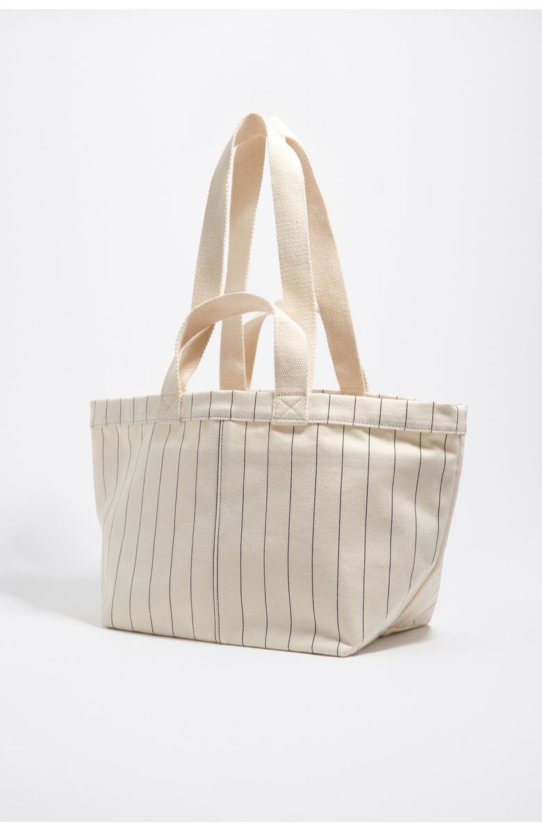 Bimba y Lola Large Off-White Cotton Basket Bag, Alternate, color, Off White