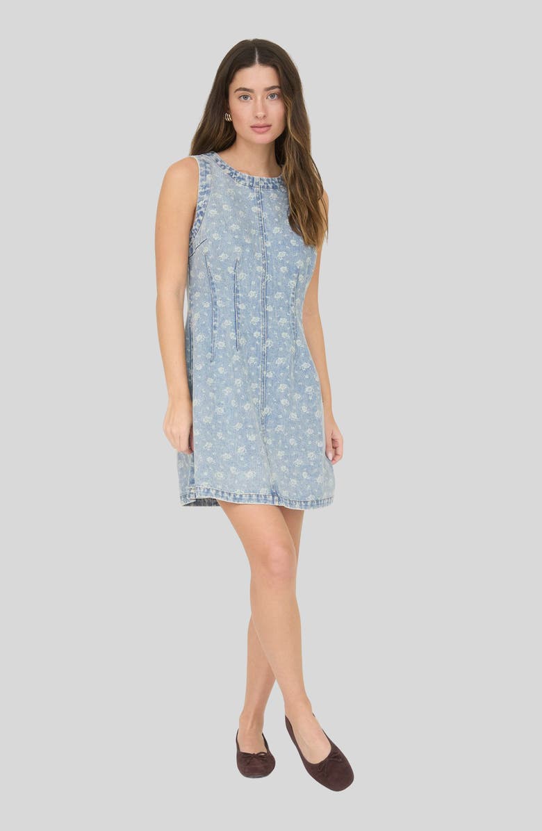 Blu Pepper Floral Denim Dress, Alternate, color, 