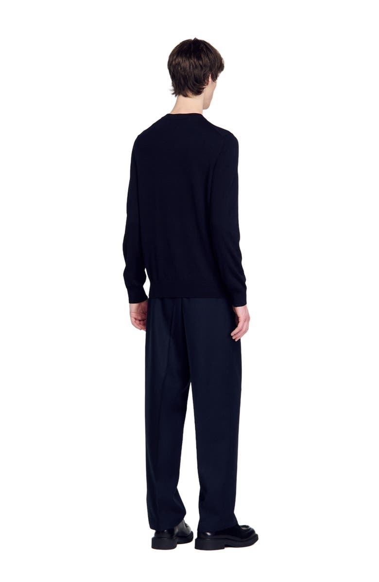 SANDRO Fine knit wool sweater, Alternate, color, 