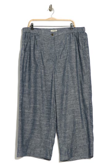 Max Studio Wide Leg Linen Blend Pants