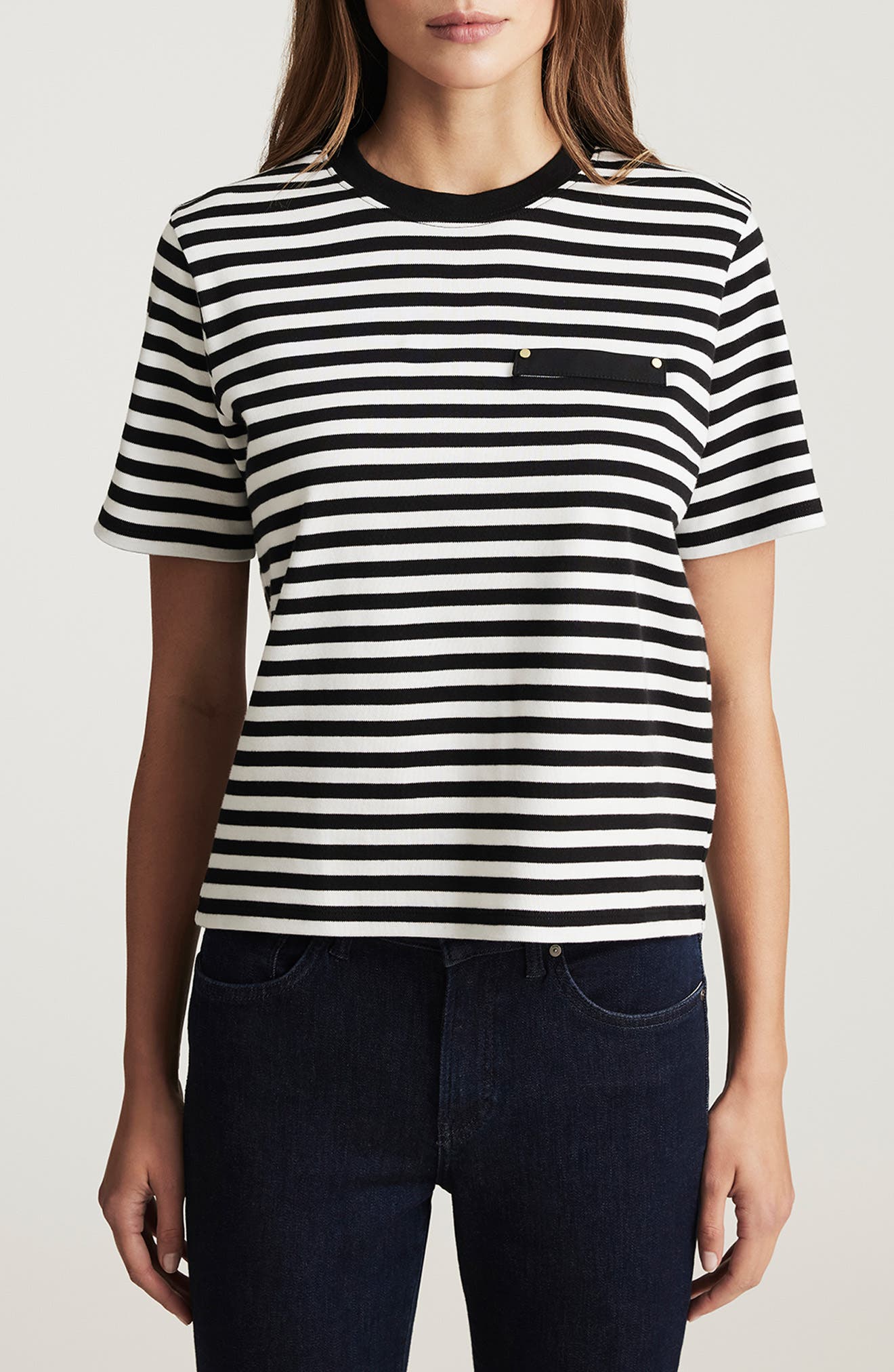 selected BLACK WHITE STRIPE
