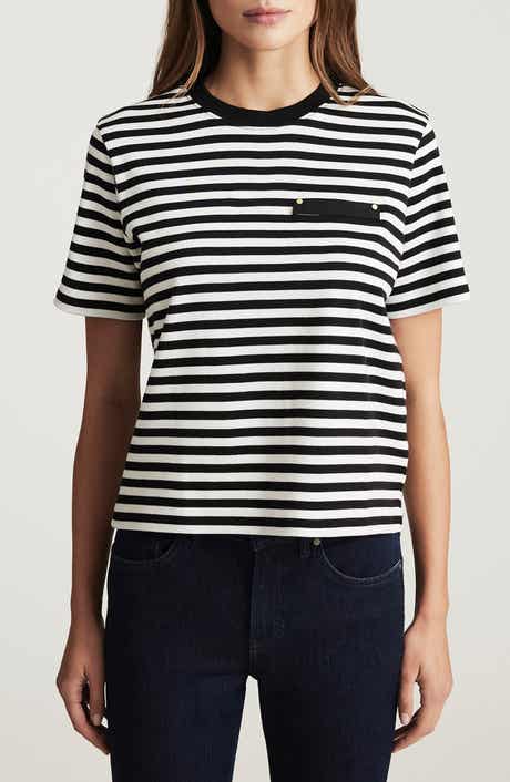 Stripe Short Sleeve Pocket T-Shirt