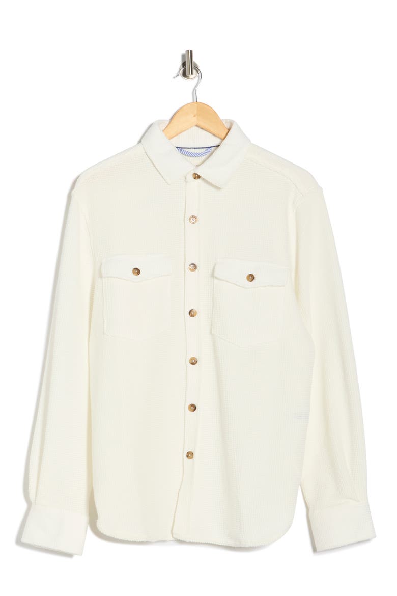 Solid Textured Shirt Jacket, Alternate, color, WHITE