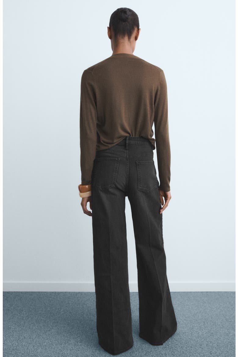 Elise High Waist Wide Leg Jeans, Alternate, color, BLACK DENIM