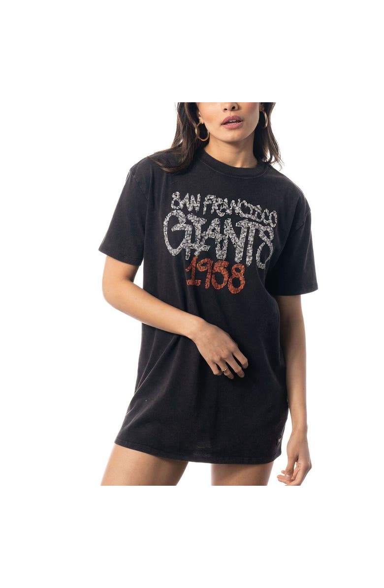 THE WILD COLLECTIVE Women's The Wild Collective Black San Francisco Giants T-Shirt Dress, Alternate, color, Black