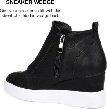 Journee shops journee clara women's wedge sneakers