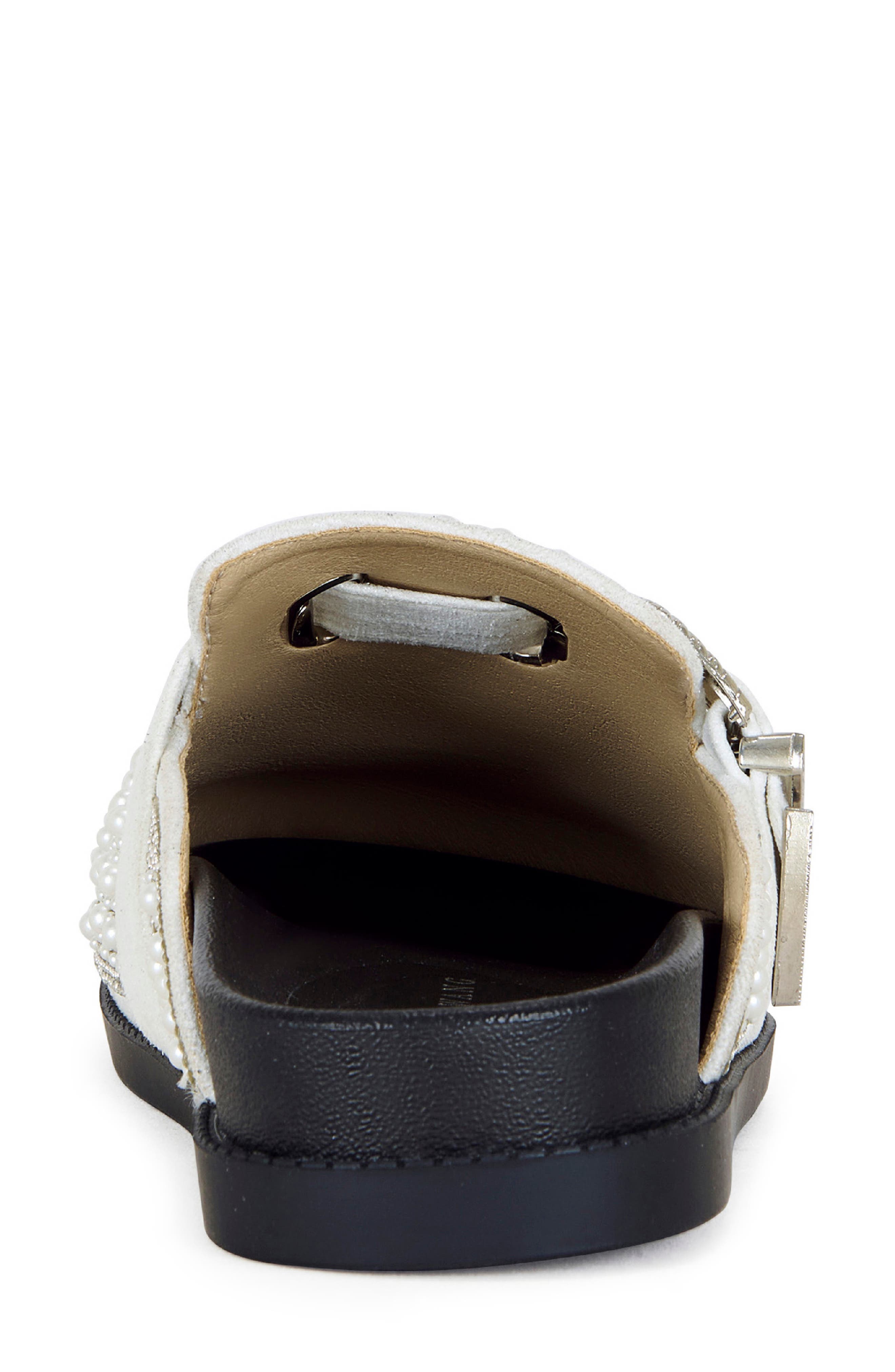 AZALEA WANG Virgile Faux Pearl & Rhinestone Clog, Alternate, color, White