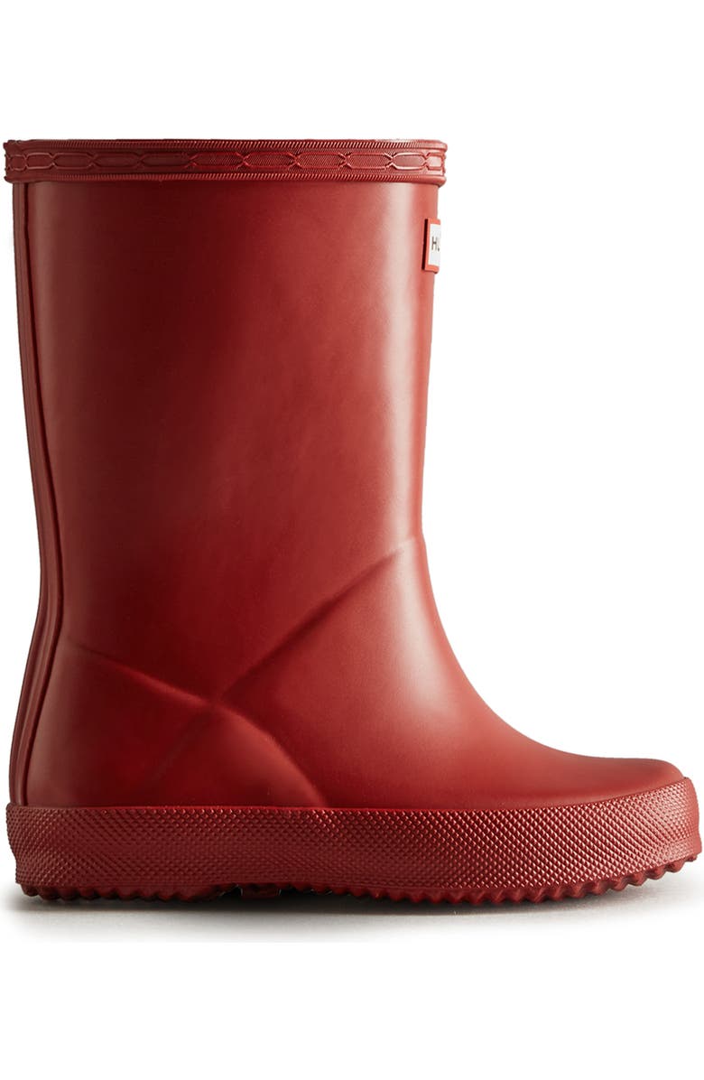 Hunter Kids' First Classic Rain Boot, Alternate, color, Military Red