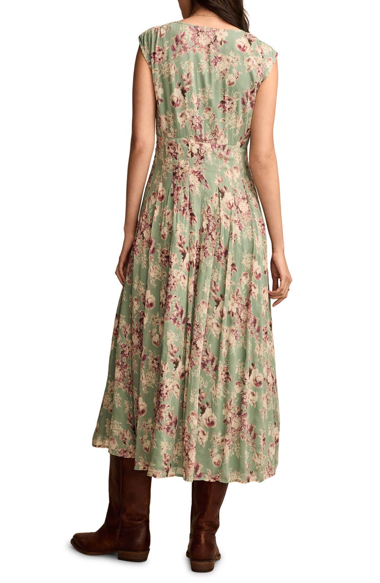 Lucky Brand Front Button Sleeveless Pleated Maxi Dress, Alternate, color,