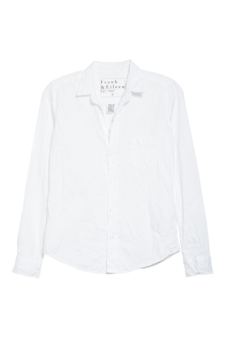 Barry Crinkle Button Down Shirt, Alternate, color, WHITE