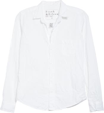 FRANK hotsell & EILEEN Woven Crinkled Cotton Button-Up Shirt XS