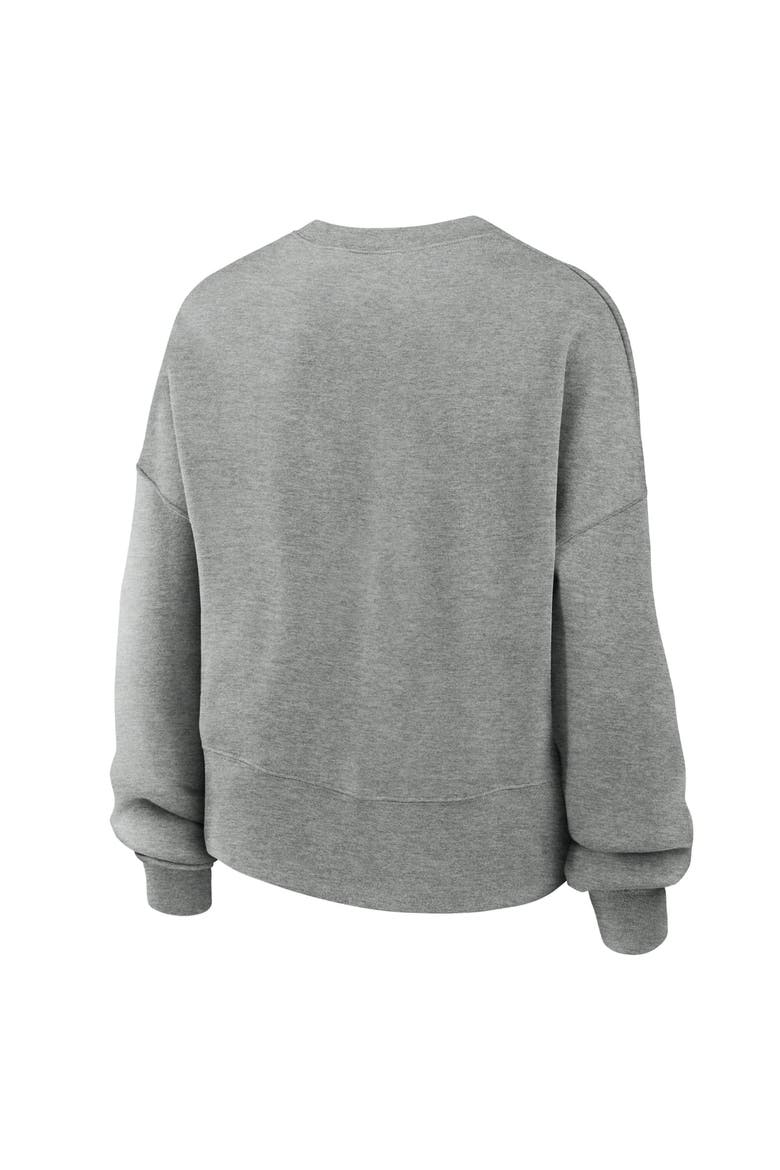 Women's Nike Heather Gray Virginia Tech Hokies Phoenix Fleece Pullover Sweatshirt, Alternate, color, Heather Gray