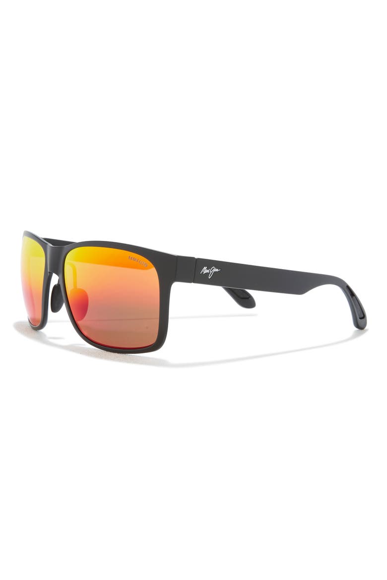 59mm Core Square Polarized Sunglasses, Alternate, color, BLACK BLACK LAVA