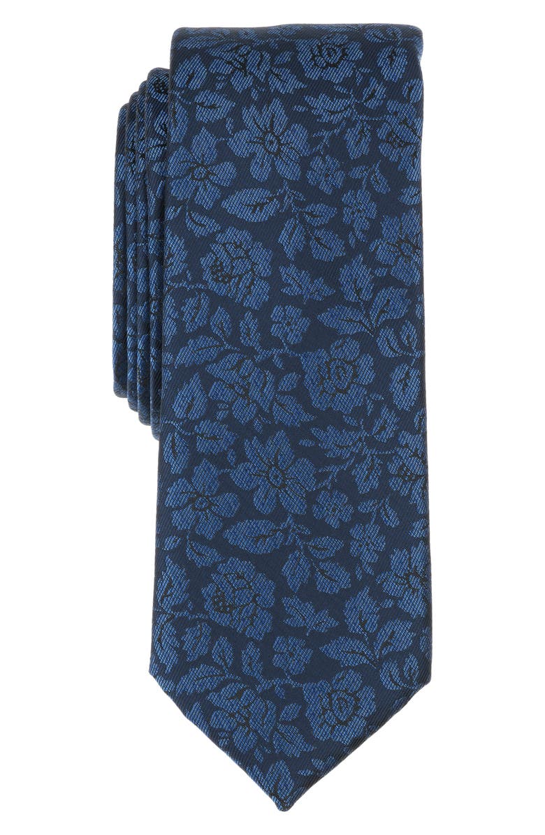 Original Penguin Formal Floral Tie, Main, color, Navy