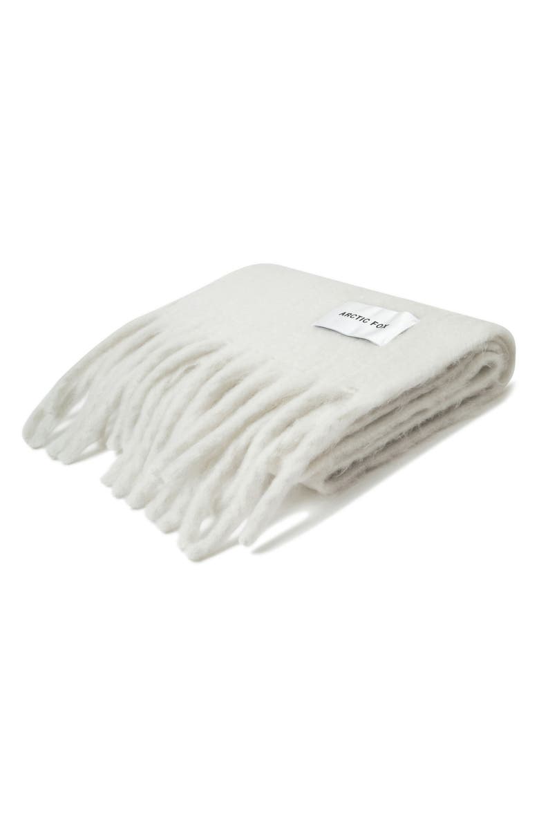 Arctic Fox & Co The Stockholm Fringe Scarf, Alternate, color, Polar White