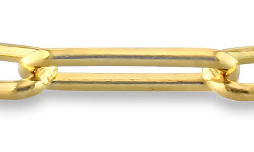 Delmar Polished Paper Clip Chain Bracelet In Gold