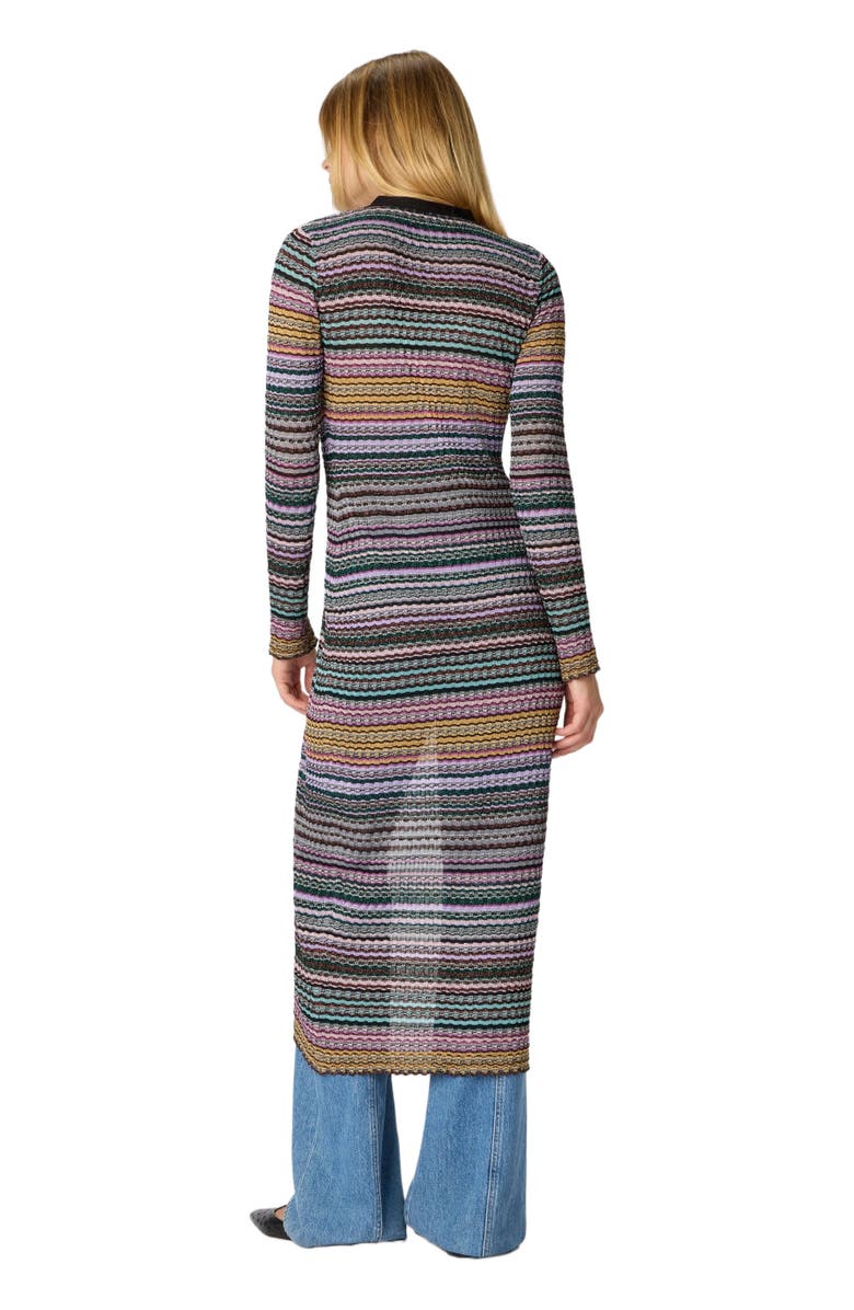 Missoni Slim Long Striped Cardigan, Alternate, color, Multicoloured