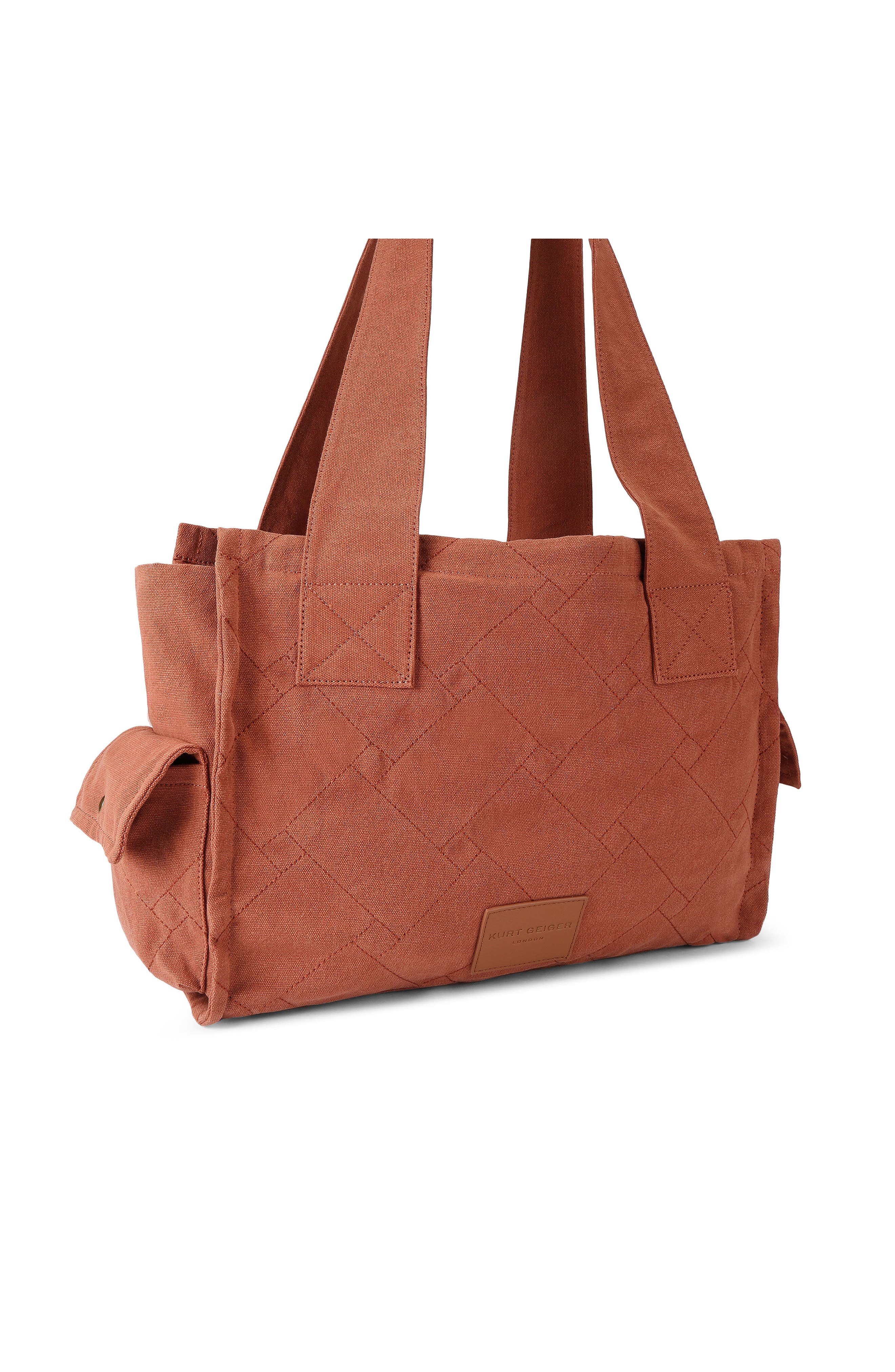 Kurt Geiger London Celia Canvas Tote, Alternate, color, Rust