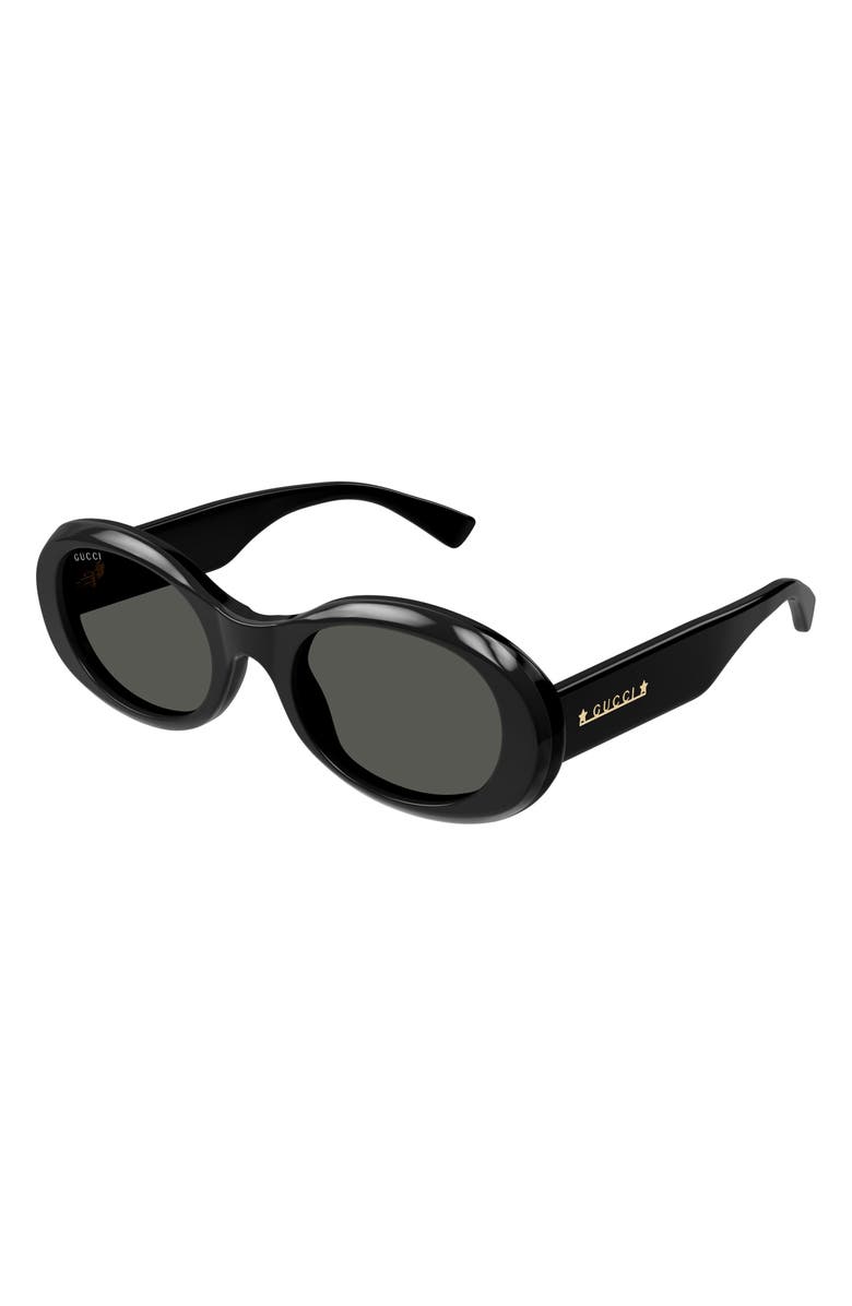 Gucci 52mm Oval Sunglasses, Alternate, color,