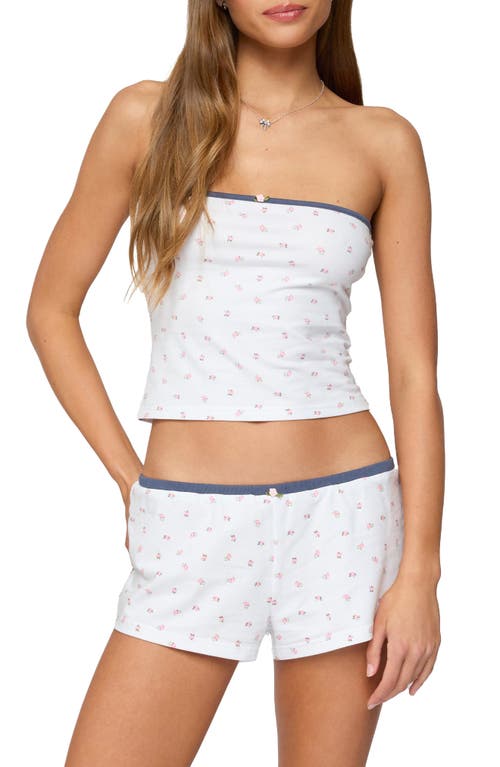 Edikted Stefi Floral Contrast Tube Top