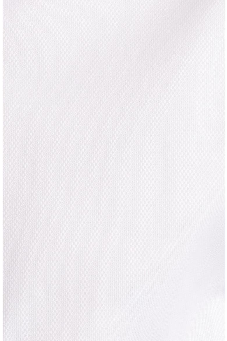 Trim Fit Diamond Textured White Cotton Dress Shirt, Alternate, color, WHITE