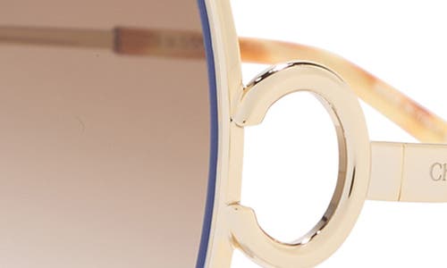 Chloé 61mm Gradient Geometric Sunglasses In Gold