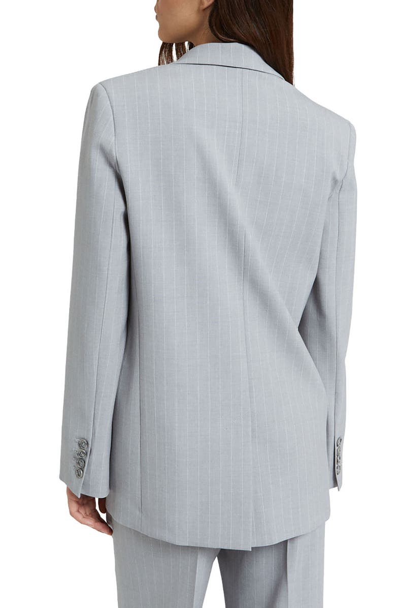 ottod'Ame One-Button Pinstriped Jacked, Alternate, color, Grey