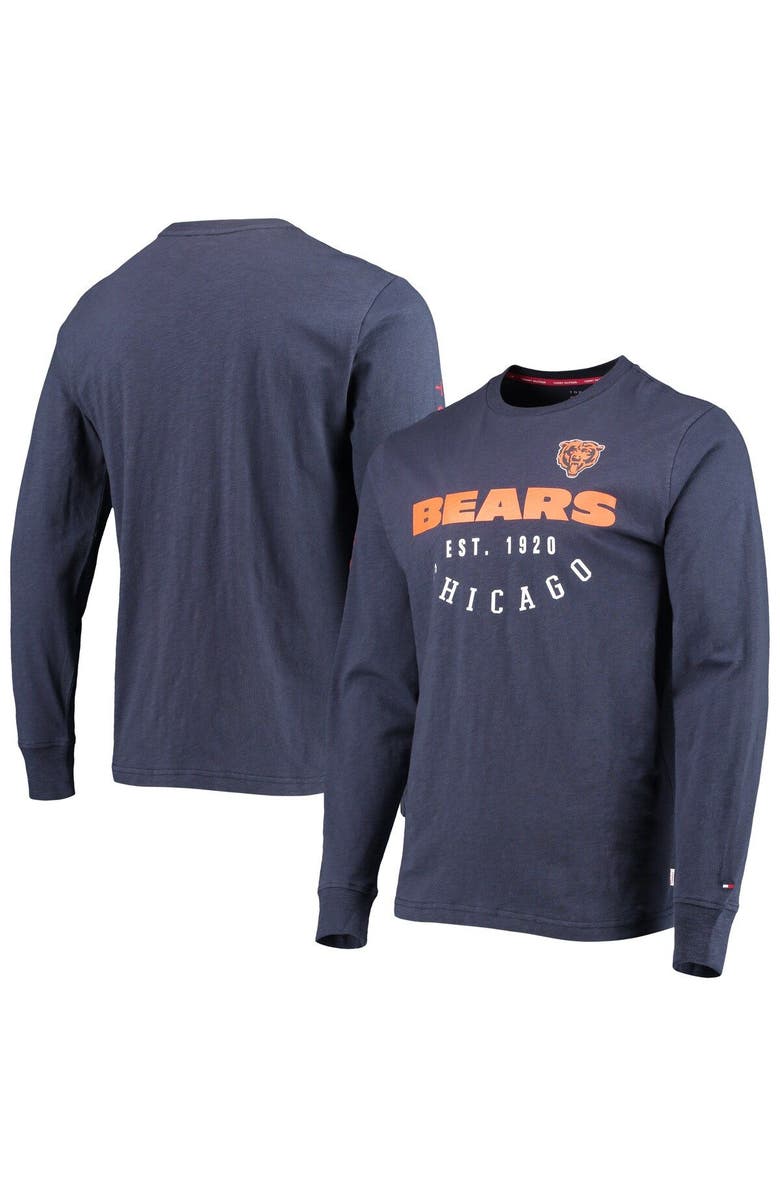 Tommy Hilfiger Men's Tommy Hilfiger Navy Chicago Bears Peter Long Sleeve T-Shirt, Main, color, 